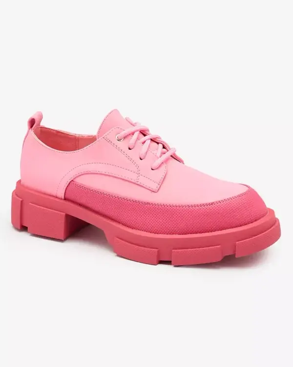 Resti Resti Pink Women's Matte Half Shoes on a Solid Sole Trendy Chunky