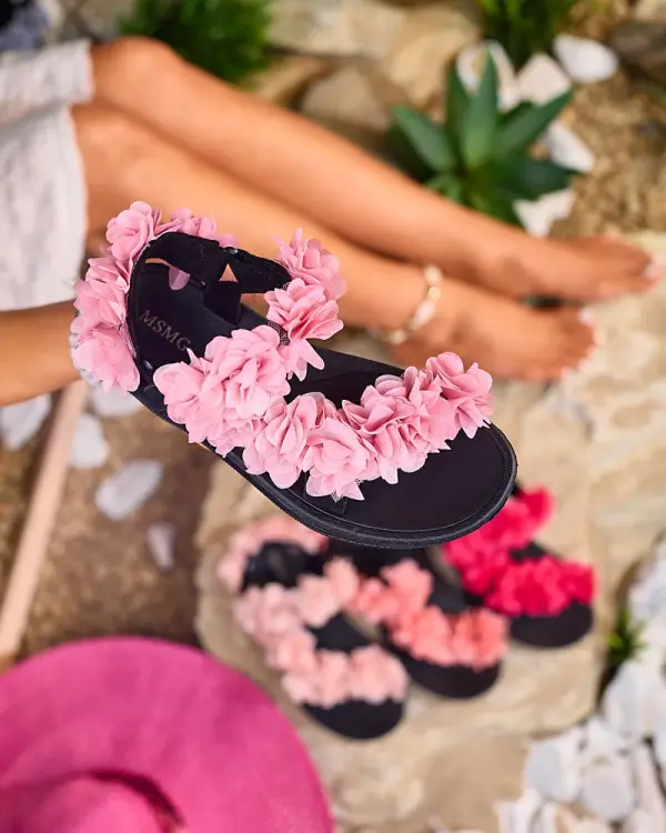 Resti Resti Pink women's sandals with flowers Alferroy