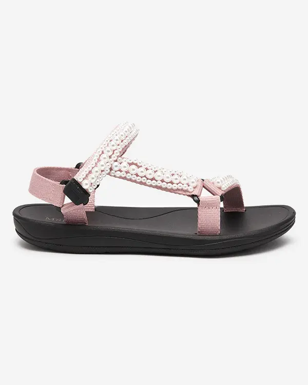 Resti Resti Pink women's sports sandals with Dotiss pearls- Footwear