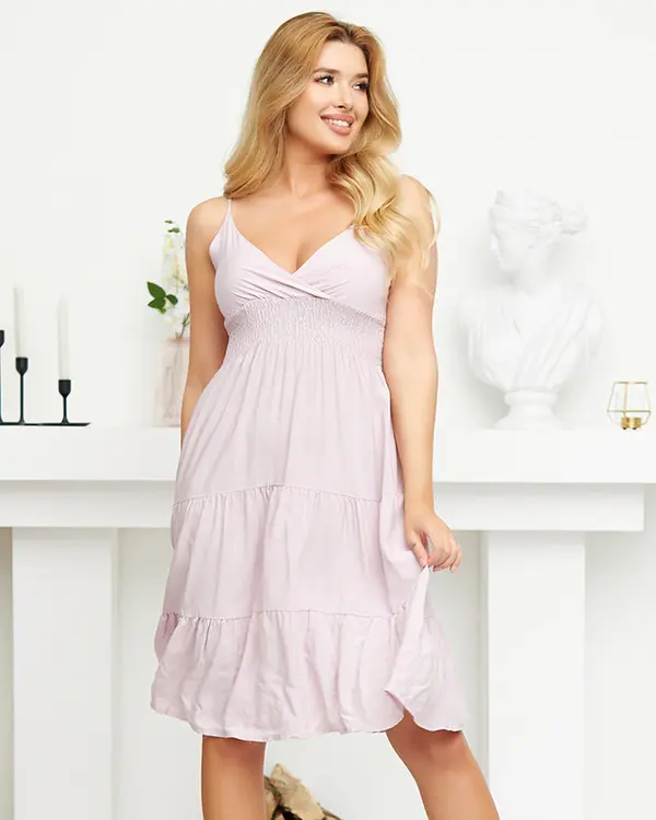 Resti Resti Purple ladies' delicate dress above the knee - Clothing