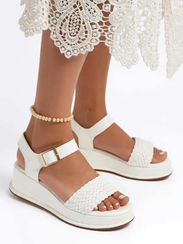 Resti Resti Royal Fashion Women's braided wedge sandals, Fiolle style