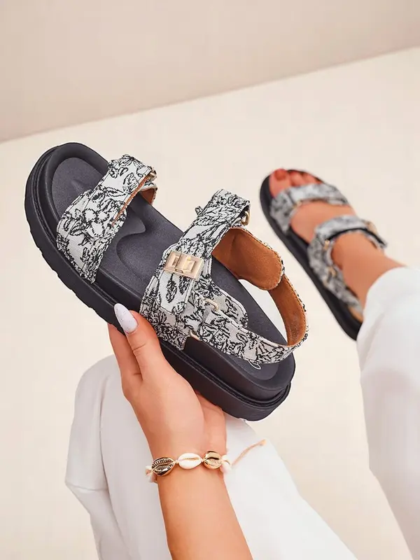 Resti Resti Royal Fashion Women's Sandals with Aloe Print