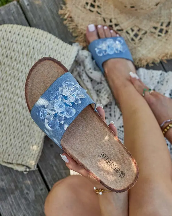 Resti Resti Royalfashion Women's Villo rhinestone flip-flops