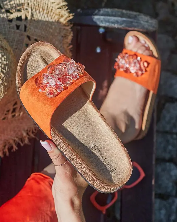 Resti Resti Royalfashion Women's Villo rhinestone flip-flops