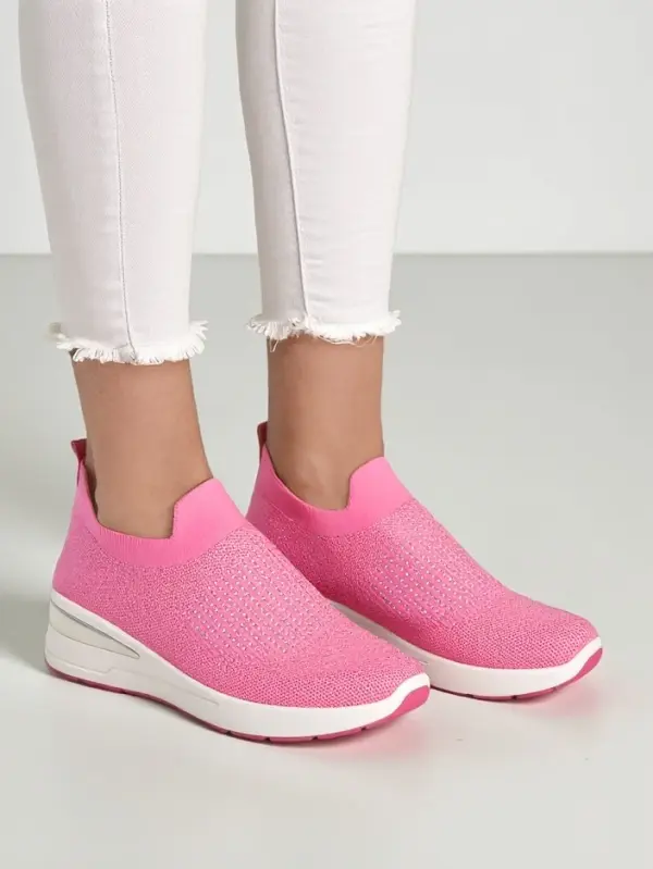 Resti Resti Slip-on women's wedge sneakers with rhinestones Qelavise