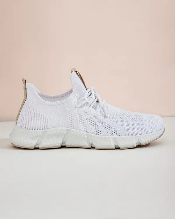 Resti Resti White and beige women's sports shoes Baym - Footwear