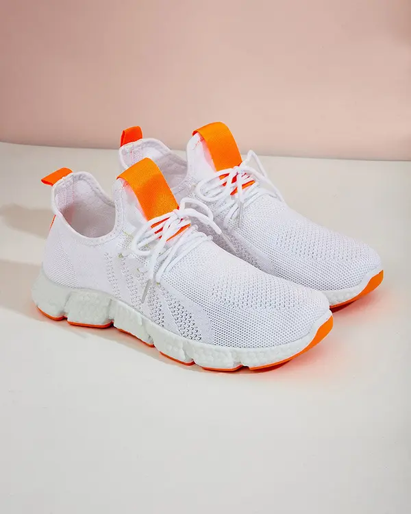 Resti Resti White and orange women's sports shoes Baym - Footwear
