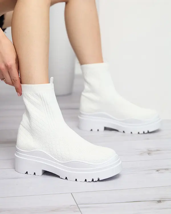 Resti Resti White women's flat-heeled boots Seritis - Footwear