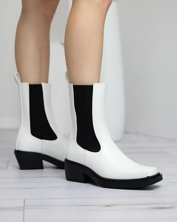 Resti Resti White women's high slip boots Darran - Footwear