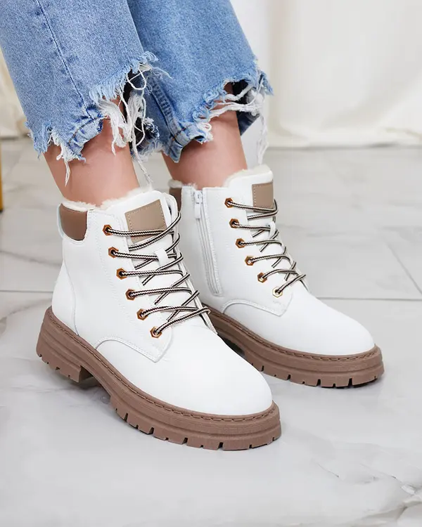 Resti Resti White women's insulated trapper boots Radoras