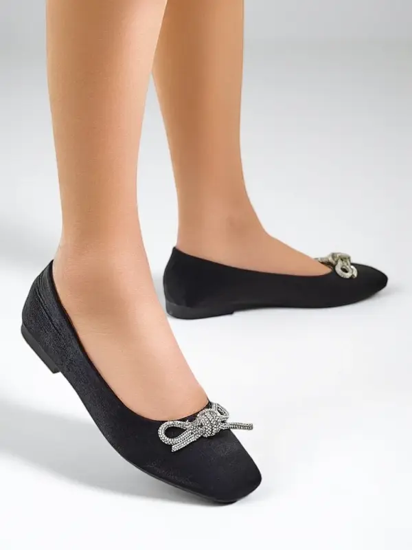 Resti Resti Women's ballerinas with a bow and shine Ofenal