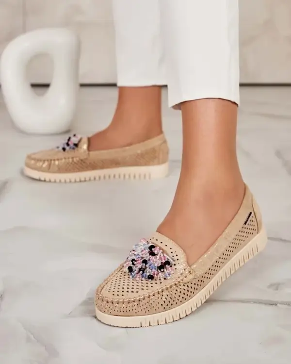 Resti Resti Women's beaded openwork moccasins Namis