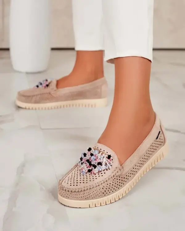 Resti Resti Women's beaded openwork moccasins Namis