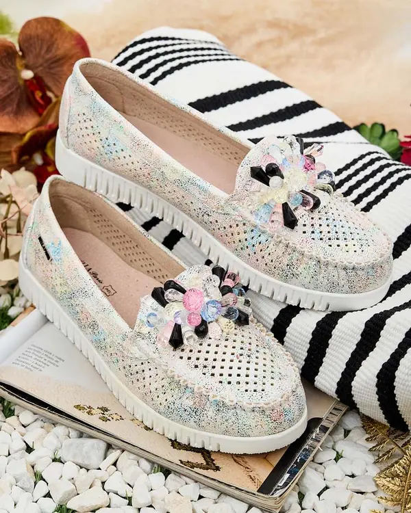 Resti Resti Women's beaded openwork moccasins Nasfali