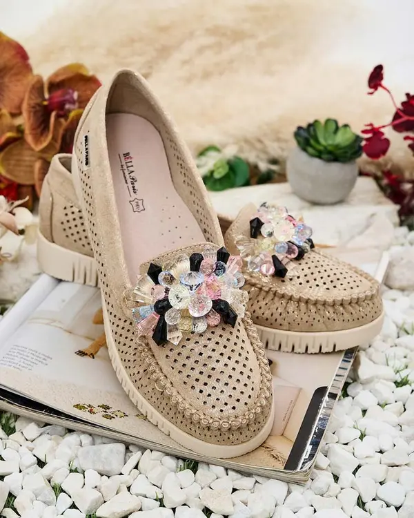 Resti Resti Women's beaded openwork moccasins Nasfali