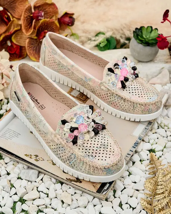 Resti Resti Women's beaded openwork moccasins Nasfali