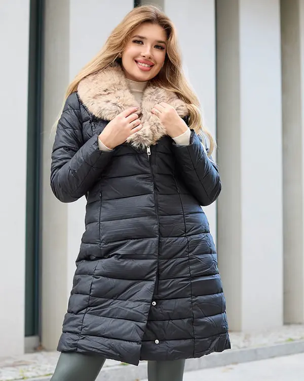 Resti Resti Women's Black Winter Jacket - Clothing