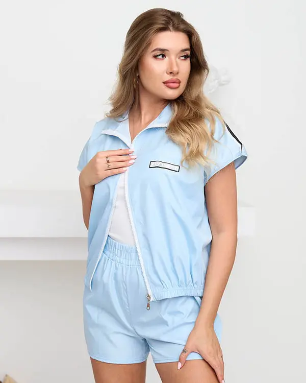 Resti Resti Women's blue sports zip-up sweat suit - Clothing