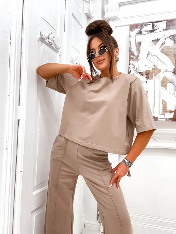 Resti Resti Women's cotton set with flared pants