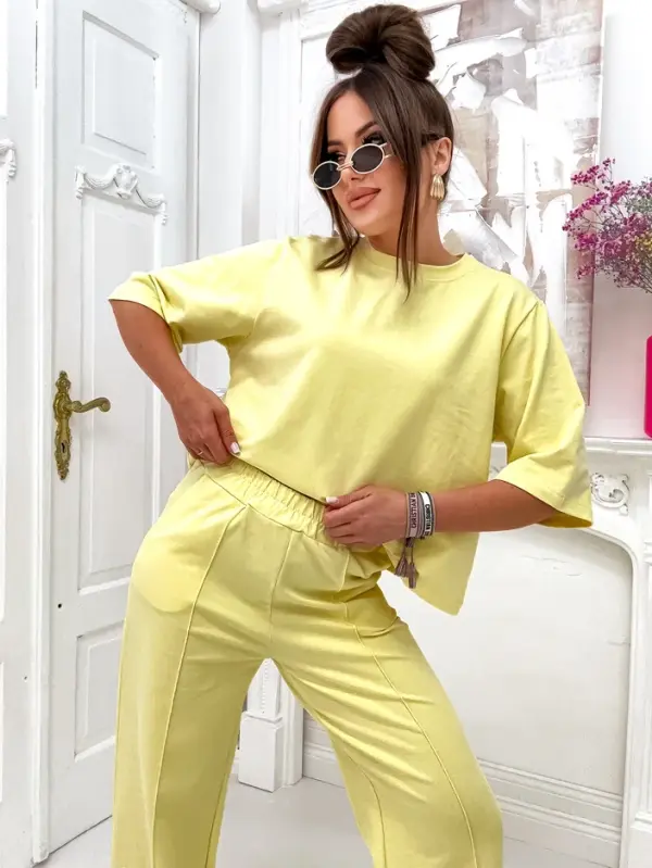 Resti Resti Women's cotton set with wide pants