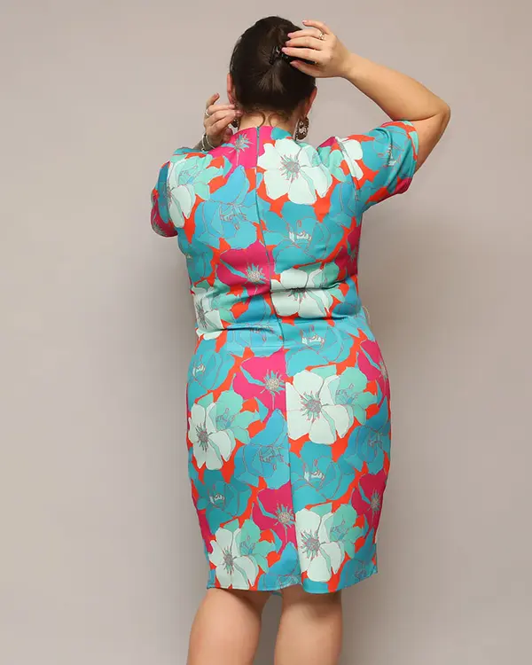 Resti Resti Women's floral fabric dress PLUS SIZE