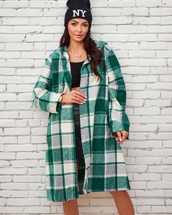 Resti Resti Women's green check coat