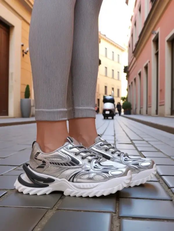 Resti Resti Women's Lacquered Sneakers Leysi