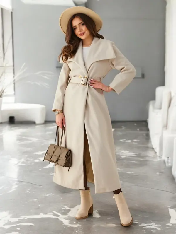 Resti Resti Women's maxi coat with a tie