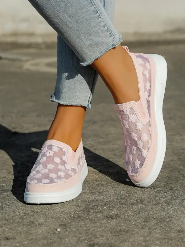 Resti Resti Women's mesh loafers with flowers Emzos