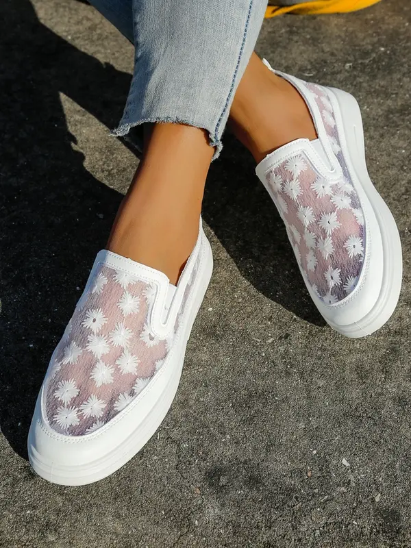 Resti Resti Women's mesh moccasins with flowers Emzos