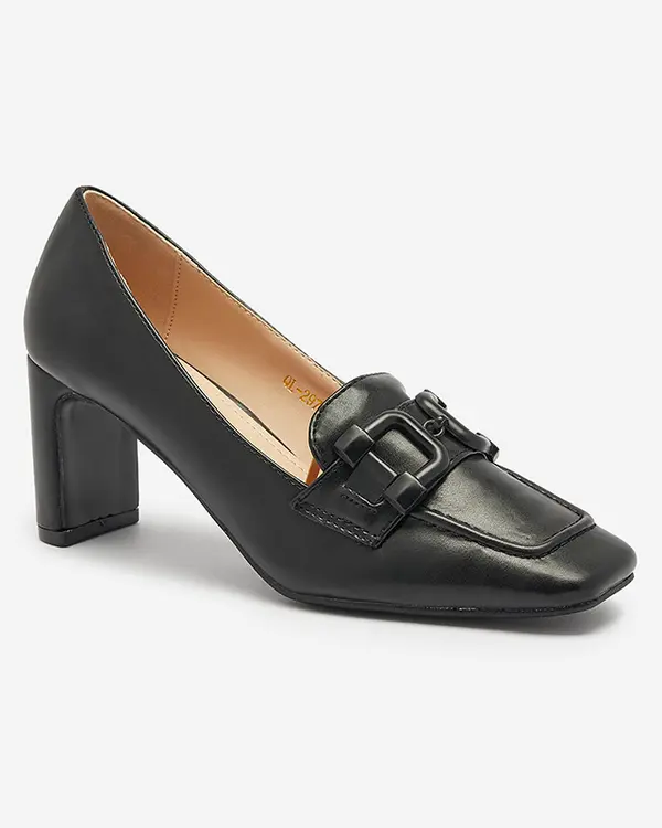 Resti Resti Women's moccasin-style pumps in black Mokwell-Footwear