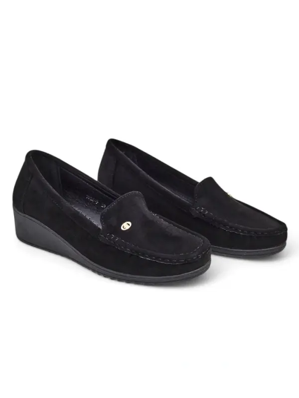 Resti Resti Women's moccasins on a low wedge Lepolt