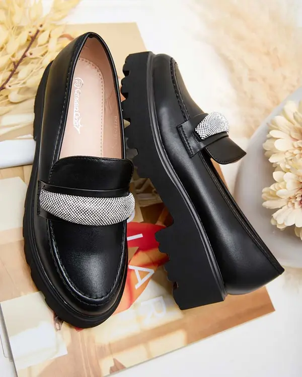 Resti Resti Women's moccasins with zircons Emerne