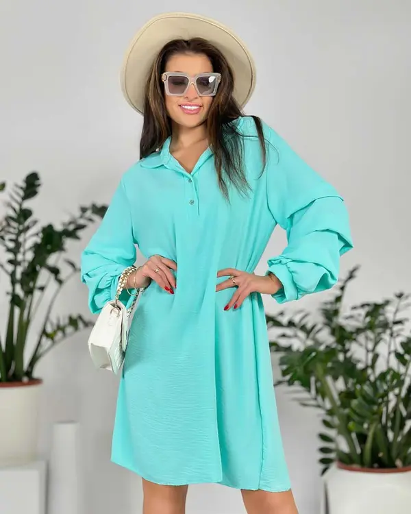 Resti Resti Women's oversize dress with ruffle at sleeves