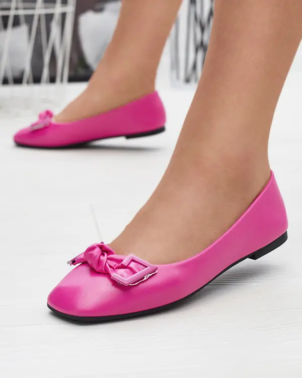 Resti Resti Women's pink ballerinas with decoration on the nose Caxien- Footwear