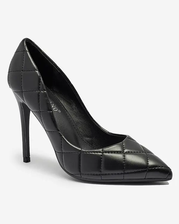 Resti Resti Women's quilted pumps in black color Duclisa- Footwear