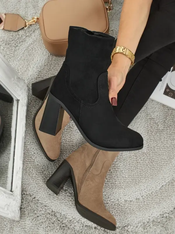 Resti Resti Women's Rune Fast Faux Suede Heeled Ankle Boots