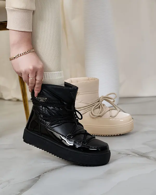 Resti Resti Women's slip-on boots a'la snow boots in black Nevsone