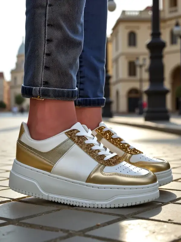 Resti Resti Women's Sneakers with Glitter Qisofi