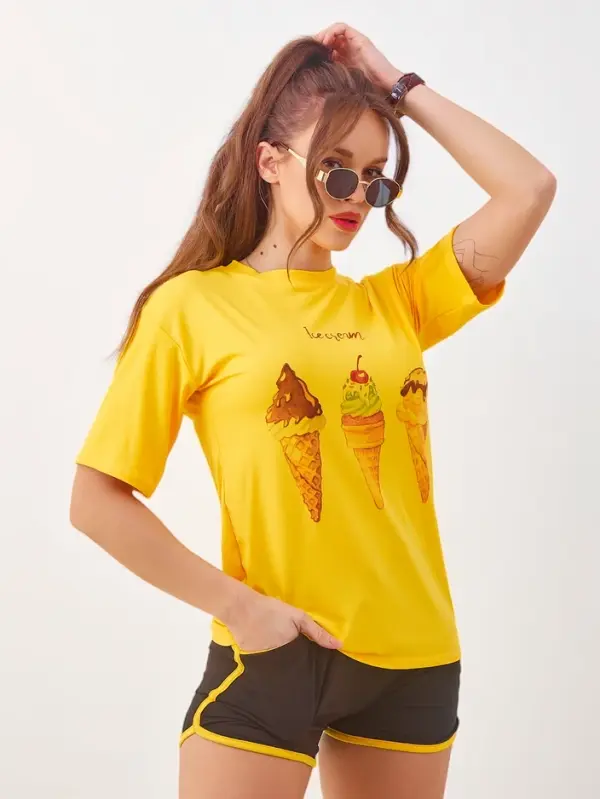 Resti Resti Women's sports set with t-shirt and shorts Ice Cream