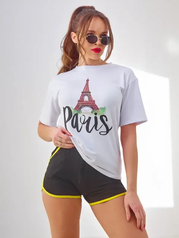 Resti Resti Women's sports set with t-shirt and shorts Paris