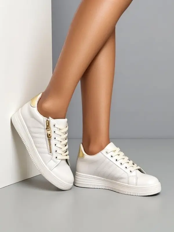 Resti Resti Women's sporty sneakers with decorative zipper Evrove