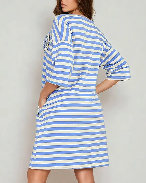 Resti Resti Women's striped oversize midi dress