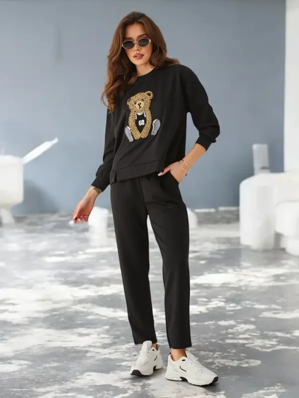 Resti Resti Women's viscose set with a bear