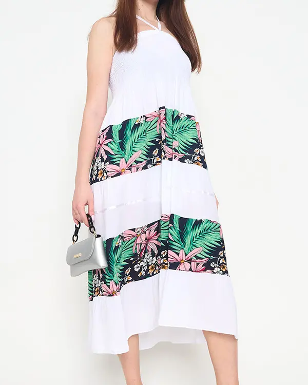 Resti Resti Women's white floral midi dress - Clothing