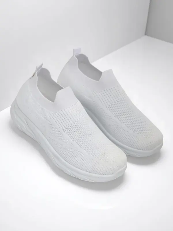 Resti Resti Women's White Slip-On Sports Shoes