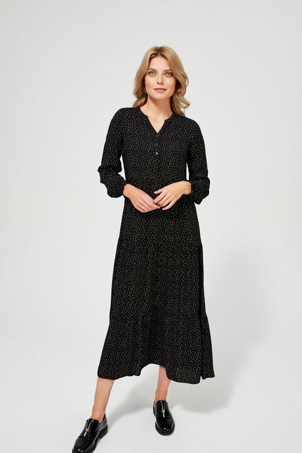 Moodo Retro-style dress with puff sleeves