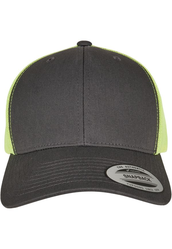 Flexfit Retro Trucker 2-Tone Charcoal/Neon Green