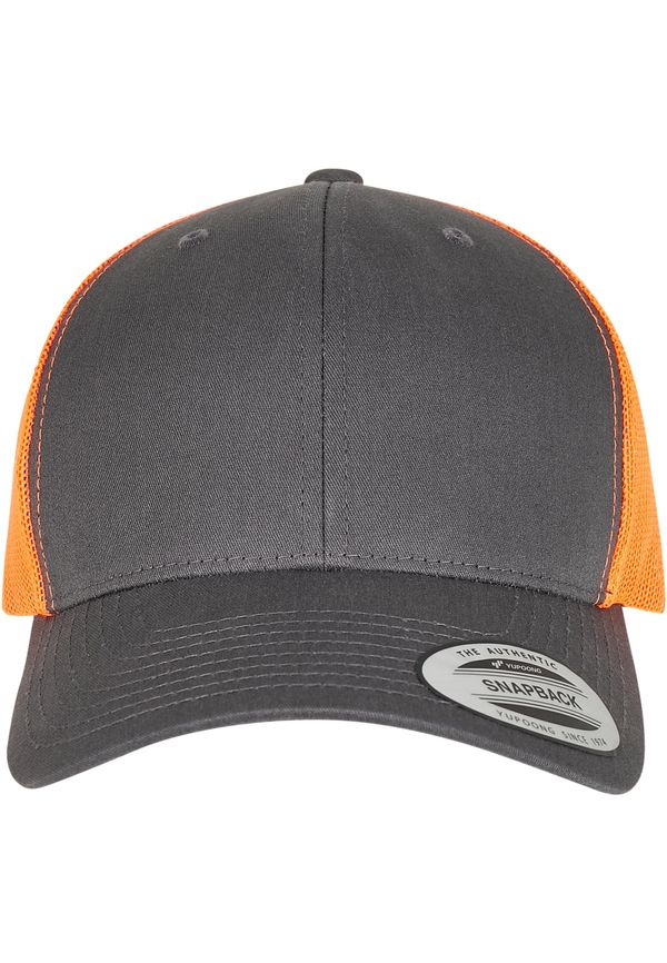 Flexfit Retro Trucker 2-Tone Charcoal/Neon Orange