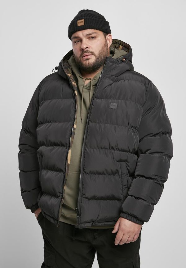 UC Men Reverzibilna jakna s kapuco črna/lesena camo